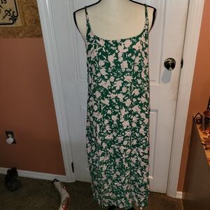 Floral Green and Pink Women's Dress